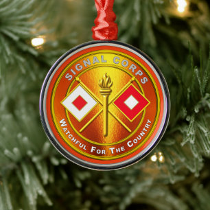 Ornement En Métal Signal Corps Noël