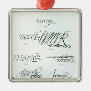 Ornement En Métal Signatures de la reine de Mary des Ecossais