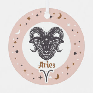 Ornement En Métal Signe Zodiac texte personnalisé