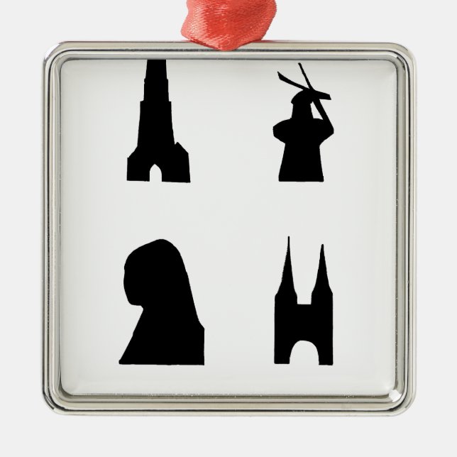 Ornement En Métal Silhouette foncée (Devant)