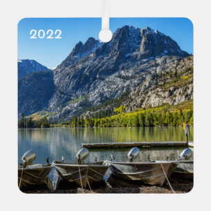 Ornement En Métal Silver Lake, Californie, Carré