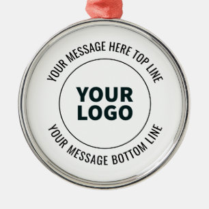Ornement En Métal Simple à remplacer par votre logo ou image