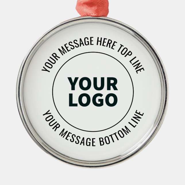 Ornement En Métal Simple à remplacer par votre logo ou votre image (Devant)