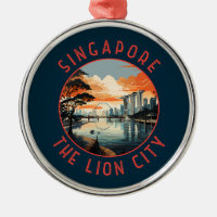 Singapore Retro Distressed Circle