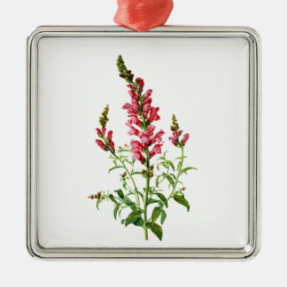 Ornement En Métal Snapdragon Rose Tiré De La Nature