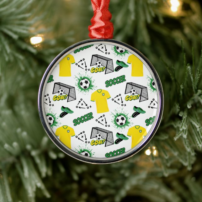 Ornement En Métal Soccer Lover Christmas Ornament Keepsake (Arbre)