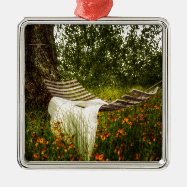 Ornement En Métal Souhait vous étiez ici l'ornement 140629 carré (Devant)