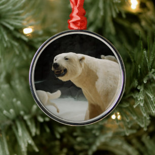 Ornement En Métal Sourire d'ours polaire