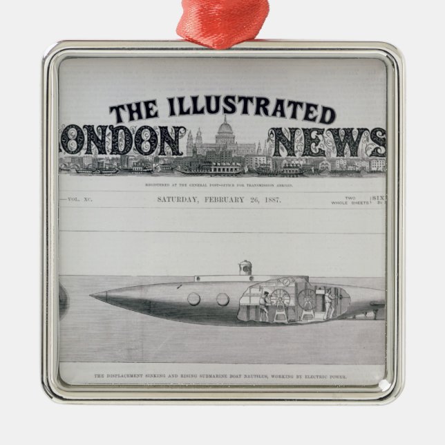 Ornement En Métal Sous-marin de descente et en hausse du déplacement (Devant)