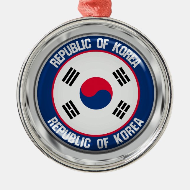 Ornement En Métal South Korea Round Emblem (Devant)