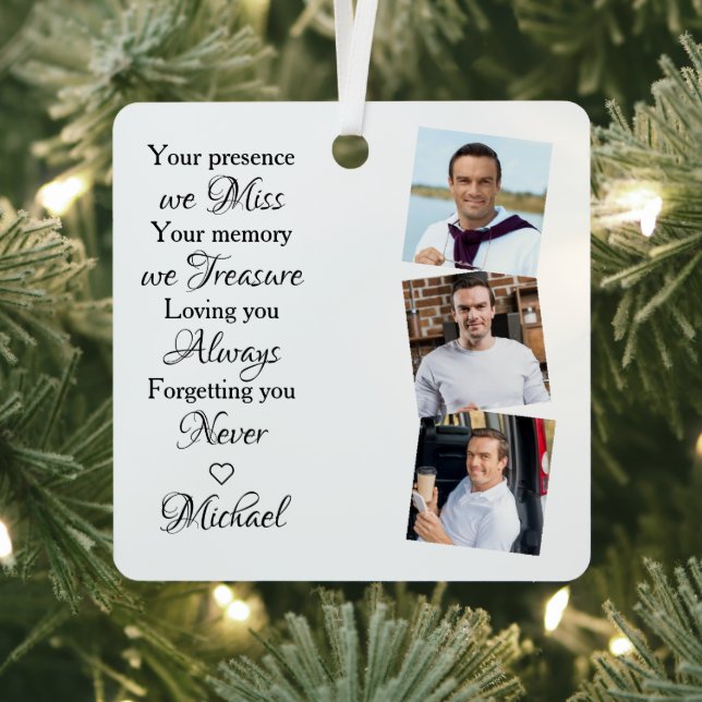 Ornement En Métal Souvenir commémoratif Garde-mémoire moderne 3 phot (Insitu)