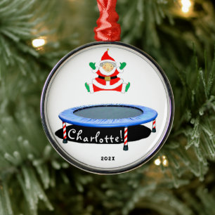 Ornement En Métal Souvenir de Noël Trampoline 2026