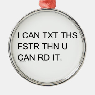 Ornement En Métal Speedy Texter