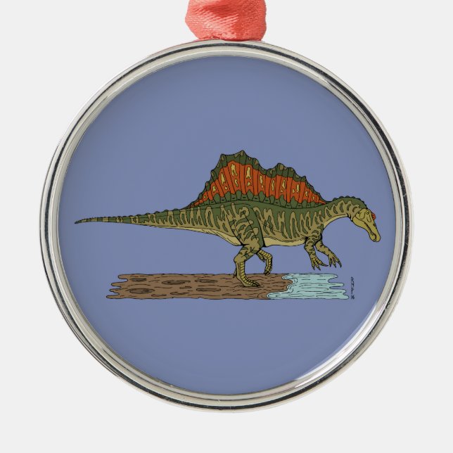 Ornement En Métal Spinosaure de Dinosaure Crétacé (Devant)