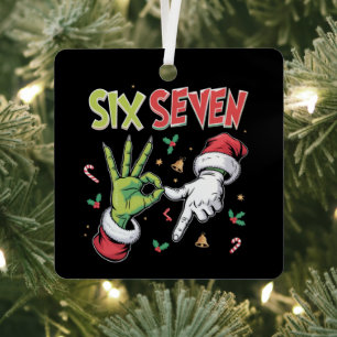 Ornement En Métal Squelette 6 7 Noël Six Sept Mème Xmas