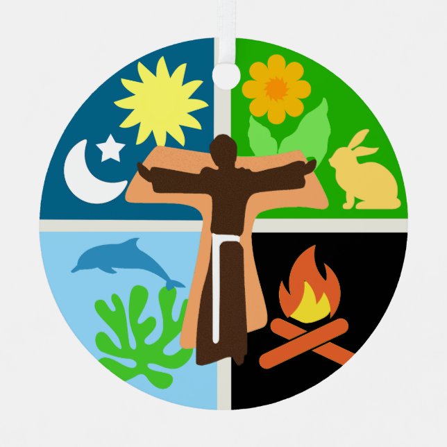 Ornement En Métal St. Francis Canticle of Creation Ornament (Recto)