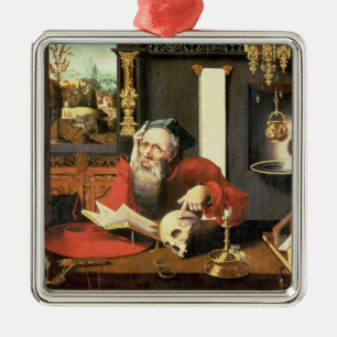 Ornement En Métal St Jerome dans son étude