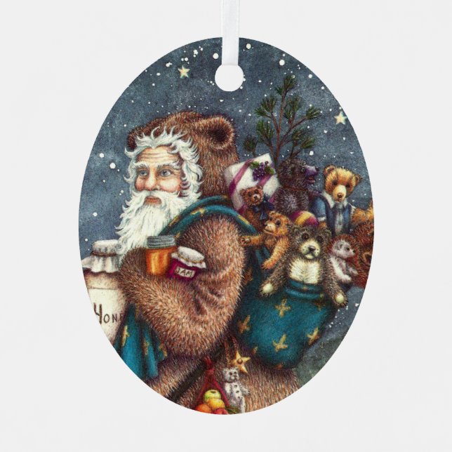 ORNEMENT EN MÉTAL ST. NICK DANS LA COUVERTURE TEDDY BEAR, NOËL TEDDI (Recto)