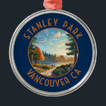 Ornement En Métal Stanley Park Vancouver Canada Art retro en détress<br><div class="desc">Stanley Park dans un style vectoriel. Premier parc de Vancouver,  avec ses jardins toujours florissants,  ses zones côtières immaculées et ses quelques 500 000 cèdres,  sapins et pruches.</div>