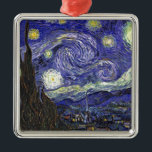 Ornement En Métal Starry Night, Vincent Van Gogh.<br><div class="desc">Starry Night,  Vincent Van Gogh. Famous impressionism fine art. Landscape oil painting.</div>