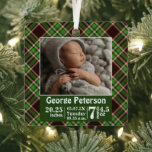 Ornement En Métal Statistiques sur la naissance du bébé Enregistreme<br><div class="desc">Naissance de bébé stats de naissance ornement d'enregistrement de naissance avec photo personnalisée. Un grand cadeau pour les grands-parents,  les tantes, ... </div>