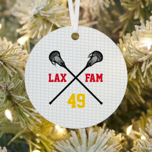 Ornement En Métal Sticks de la famille Lacrosse Lecteur Net NOMBRE S