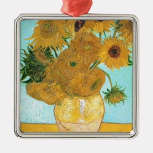 Ornement En Métal Still Life - Vase avec douze tournesols van Gogh