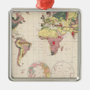 Ornement En Métal Structure géologique du globe