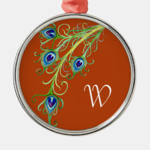 Ornement En Métal Style Art Déco Nouveau Peacock Splendit