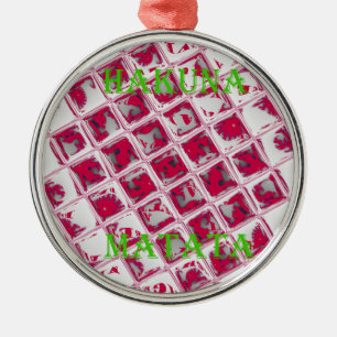 Ornement En Métal Style Red Hakuna Matata