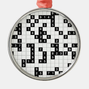 Ornement En Métal sudoku noir blanc