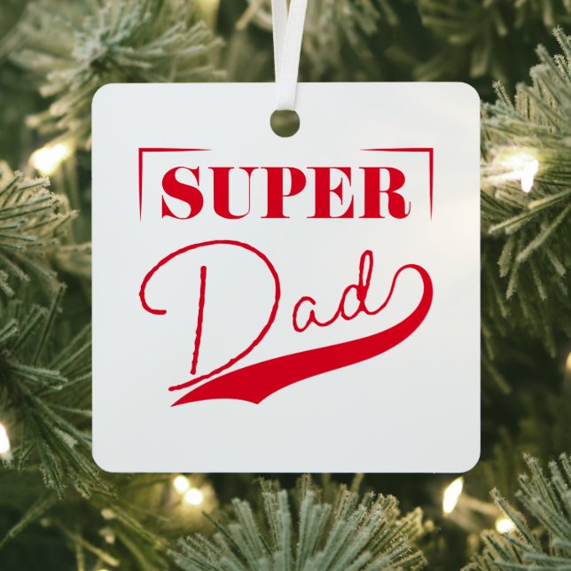 Ornement En Métal Super Dad (Insitu)