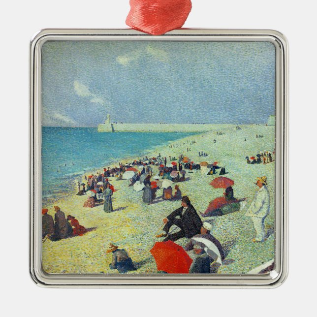 Ornement En Métal Sur la plage (Devant)
