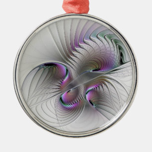 Ornement En Métal Surreal Shy Beauty Moderne Art Fractal Abstrait