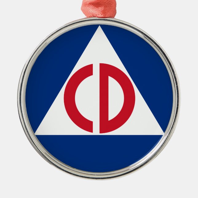 Ornement En Métal Symbole de cru de logo de défense civile des (Devant)