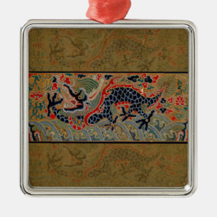 Ornement En Métal Symbole de dragon chinois antique asiatique