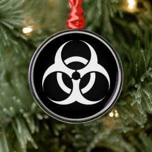 Ornement En Métal Symbole de risque biologique