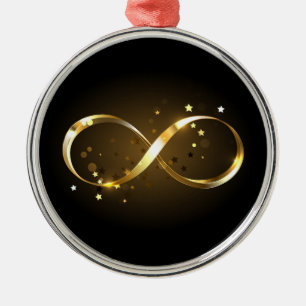 Ornement En Métal Symbole d'infini doré