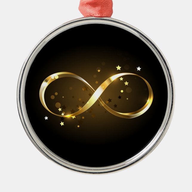 Ornement En Métal Symbole d'infini doré (Devant)