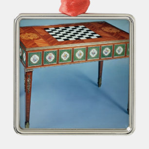 Ornement En Métal Table de jeux de Sevres avec des plaques de