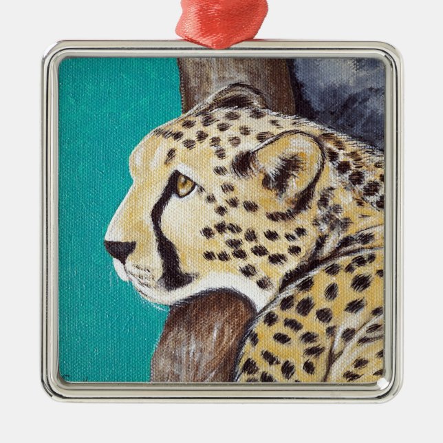 Ornement En Métal Tableau Cheetah (Devant)