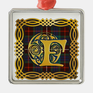 Ornement En Métal Tasse antique de tartan de Fraser de clan