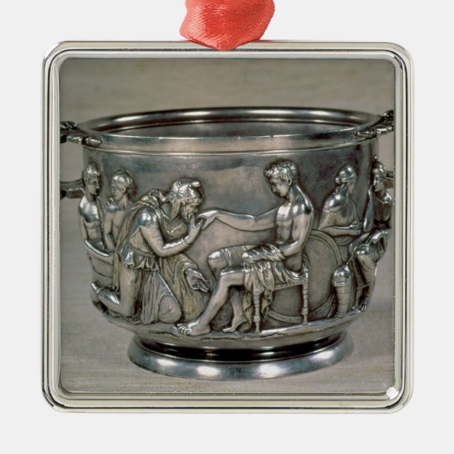 Ornement En Métal Tasse romaine de boissons d'argent-jeune truie (Devant)