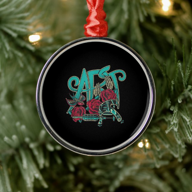 Ornement En Métal Tatouage Artiste Les Tatouages Sont Graphiques De  (Arbre)