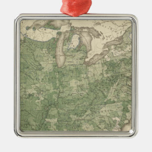 Ornement En Métal Taux de natalité lithographie statistique d'USA,