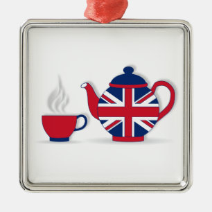 Ornement En Métal Tea Party