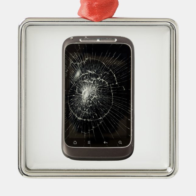 Ornement En Métal Téléphone mobile cassé (Devant)