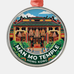 Ornement En Métal Temple Man Mo Hong Kong