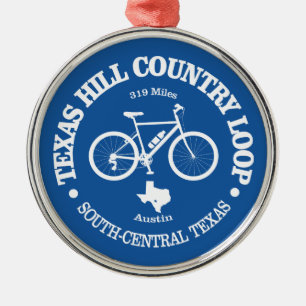 Ornement En Métal Texas Hill Country (cyclisme)