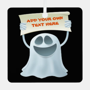 Ornement En Métal Texte d'attente du fantôme